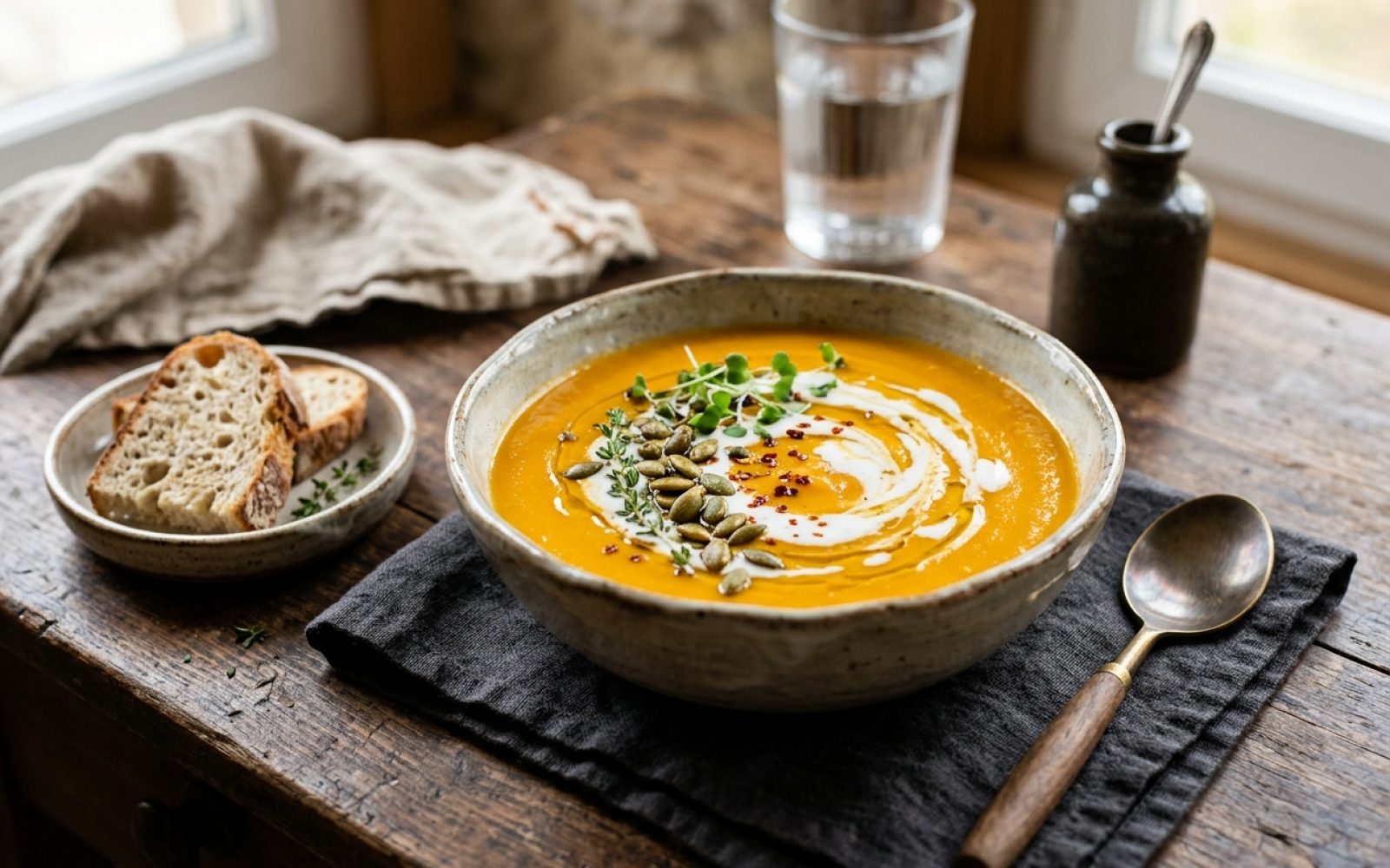 Velouté de potimarron au lait de coco